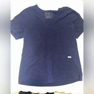 FIGS Navy 2-Pocket Scrub Top